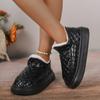 Модные новые женские ботинки с круглым носком, плоские туфли для женщин, зимние ботинки на платформе, нескользящие, повседневные, с низким верхом на щиколотке, женские туфли