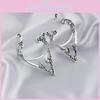 Креативные клипсы для ушей в виде крыльев ангела из сплава, трендовые серьги с покрытием для модных женщин