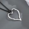 1pc Metallic Hollow Out Asymmetrical Geometric Multiple Element Heart Shaped Pendant Collar Necklace for Women Fashion Casual Street Party Jewelry