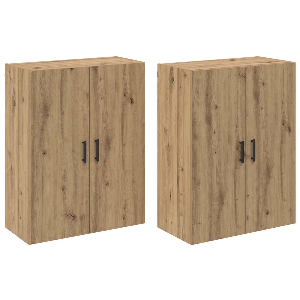 Wall Cabinet 2 pcs Artisan Oak 69.5 x 34 x 90 cm Particleboard