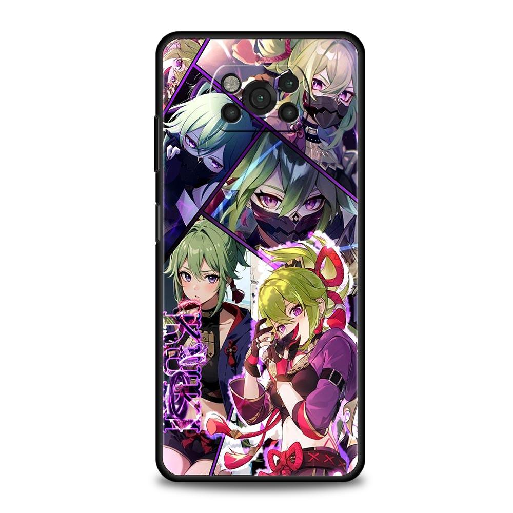 Чехол для телефона Genshin Impact Аято Странник Для Xiaomi Poco X6 X5 Pro X4 X3 NFC F5 Pro F4 F3 GT M5 M4 Pro 5G M3 C51 C50