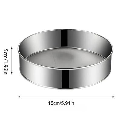 Утолщенное круглое сито для муки - Сверхтонкая сетка, Сито для сахарной пудры, Сетчатое сито для муки, Просеивающее сито