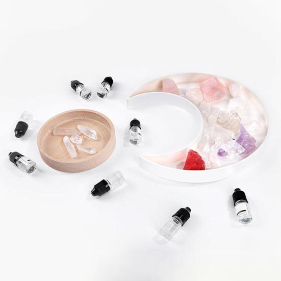 2 шт. Подставка для хранения украшений в виде солнца и луны, многоцелевой деревянный поднос для украшений, декоративная тарелка для безделушек, аккуратный органайзер для стола