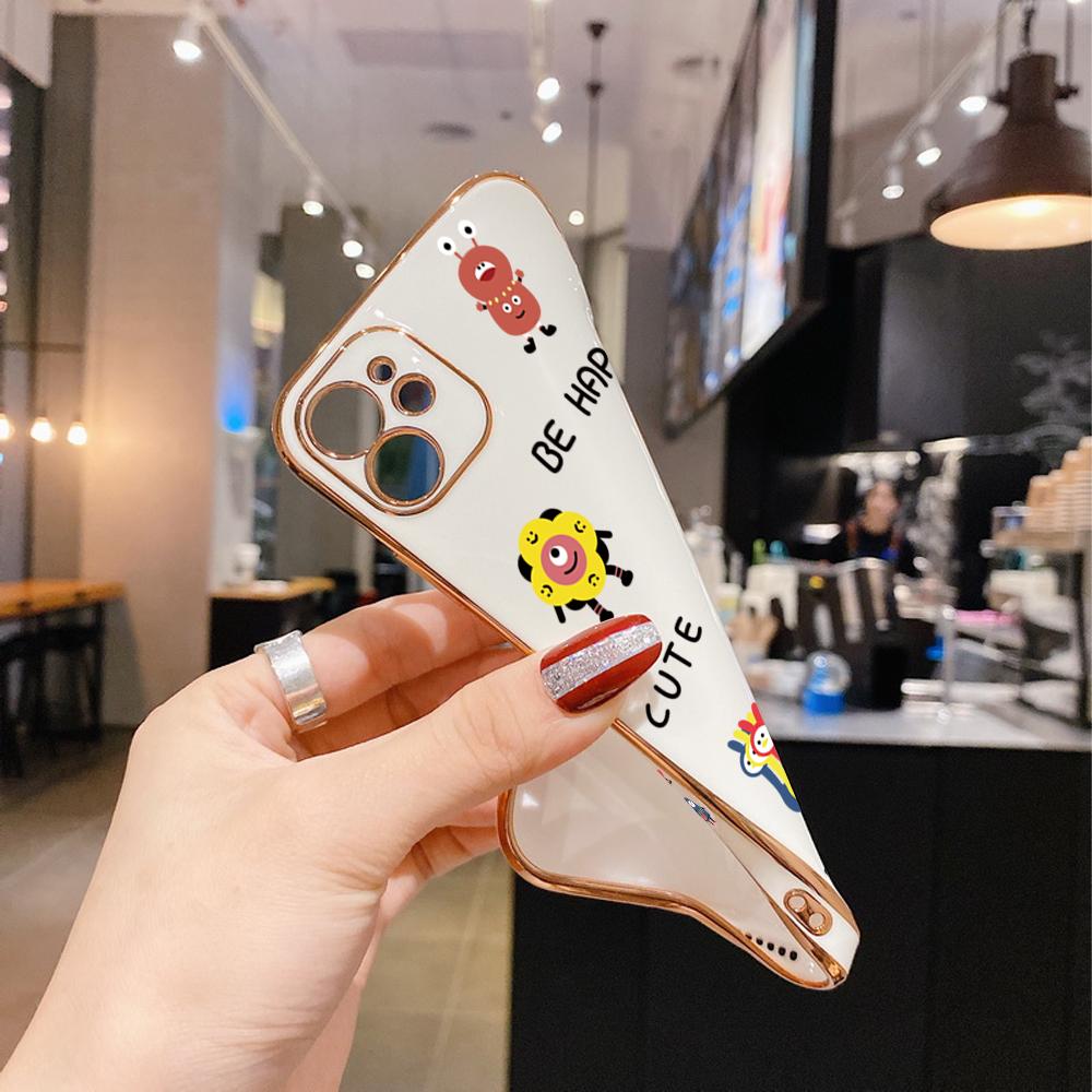 Красочные печатные узоры с квадратным краем корпуса с покрытием корпуса телефона Роскошное покрытие Мягкий чехол для телефона для iPhone Motorola Moto OnePlus Samsung