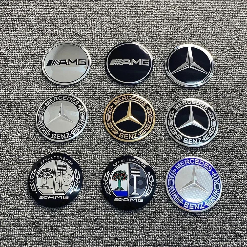 Автомобильная наклейка Новая 2025 Для Mercedes Benz 4 шт. 3D 56 мм 65 мм 75 мм Для Mercedes Benz Автомобильный значок Колпачки центральных отверстий дисков Накладки sti