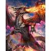 Полный 5D Diy Алмазная картина Огонь Дракон Алмазная вышивка Крест Стежок Главная Декор Ручной подарок