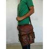 Рюкзак Rucksack Messenger Bag Мужская натуральная кожа Vintage Laptop Satchel