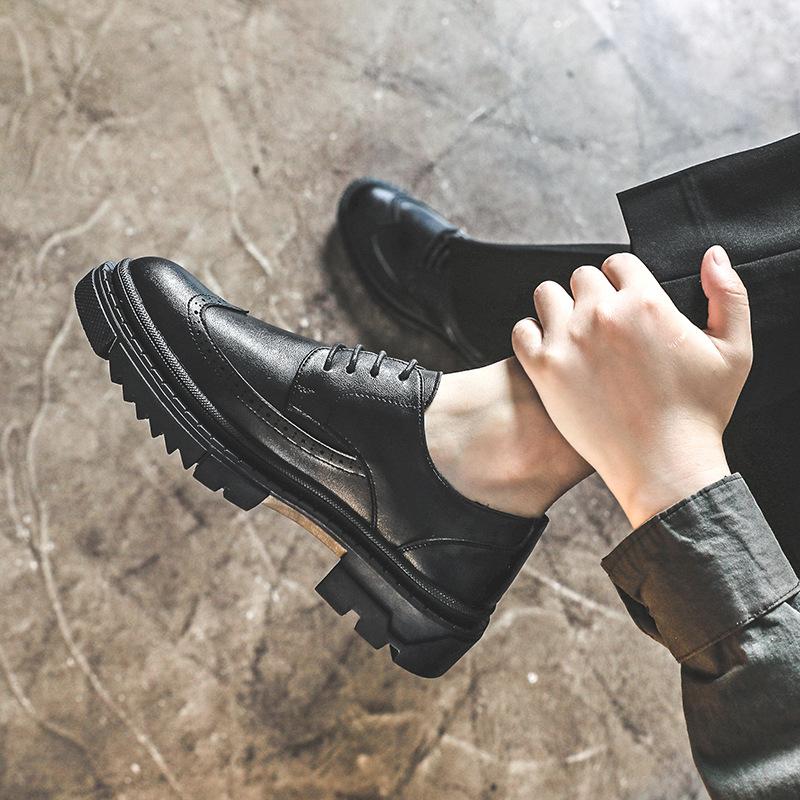 Мужские весенне-осенние туфли из маленькой кожи Брок бизнес и досуг британский стиль универсальные дышащие формальные мужские туфли 6205-J