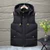 Пуховый хлопковый жилет, мужская осенне-зимняя куртка, трендовый жилет с утолщенными плечами, большой размер, хлопковая рубашка с капюшоном, куртка для верховой езды