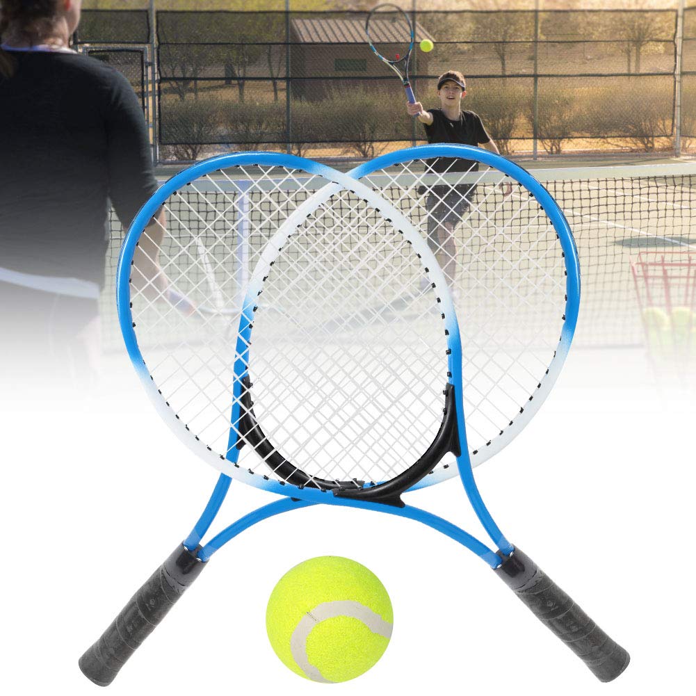 Practice Racket, Kids' Tennis Racket, Game Racket, Resistance Reduction, 1 Pair (blue)