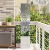 Garden Privacy Screen Floral Silver 32 x 32 x 150 cm