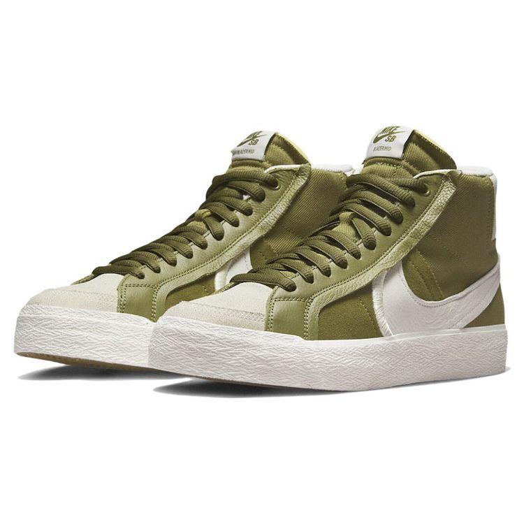 Nike Zoom Blazer Mid Premium Plus SB Olive Green Men Sneakers Pilgrim Phantom DR9144-300