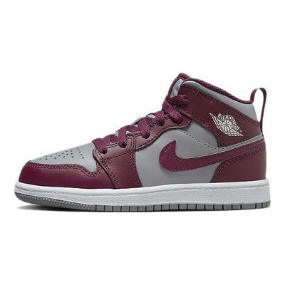 Кроссовки Air 1 Mid PS Cherrywood Red для детей Цементно-серый Белый DQ8424-615