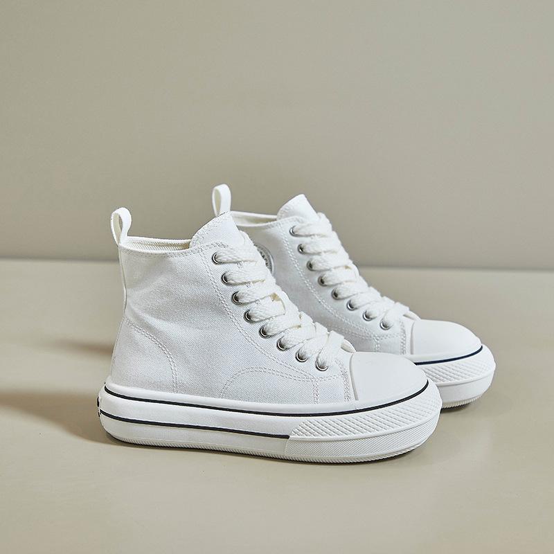 Кроссовки на платформе из парусины для женщин, на шнуровке, для бега, ходьбы, теннисные туфли, повседневные дышащие кроссовки, легкие высокие парусиновые туфли без застежек