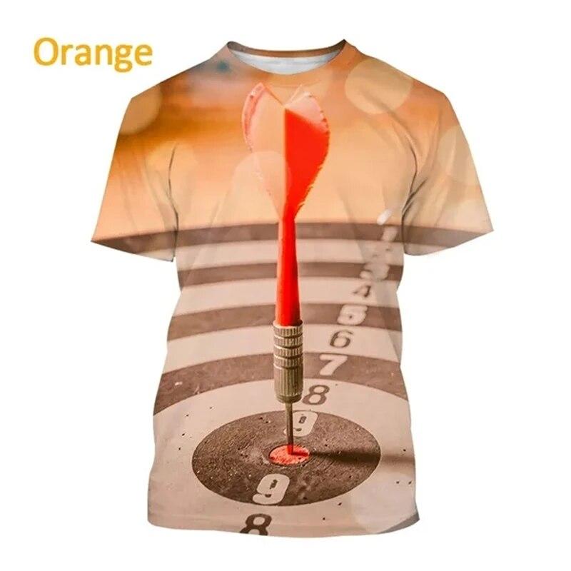 Мужская футболка с коротким рукавом и рисунком дартс, повседневная модная игра в стиле Харадзюку, уличная одежда с 3D принтом, топ Ropa Hombre