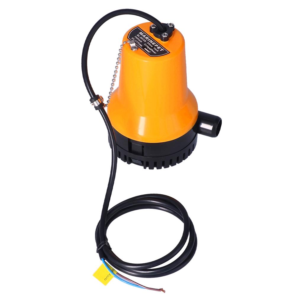 12V Marine Electric Bilge Pump Submersible 5400rpm Horizontal Shaft Position Vane Drive
