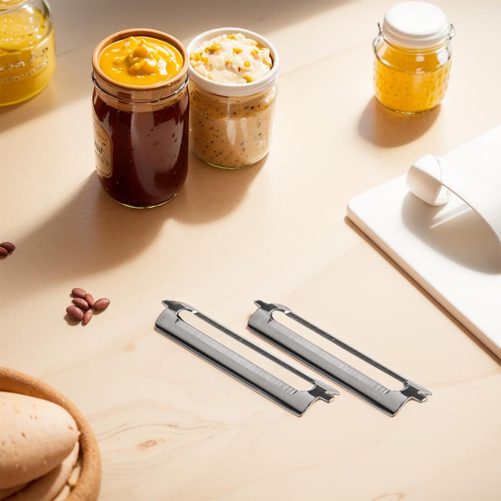 2pcs 55mm Stainless Steel Single-sided Flat Blade Multifunctional Peeling Blade Replacement Blade Peeler Kitchen Tool Accessorie