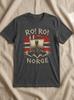 Футболка Ro Ro Norge Comfort Colors, Футболка с графическим принтом Норвегия Викинг