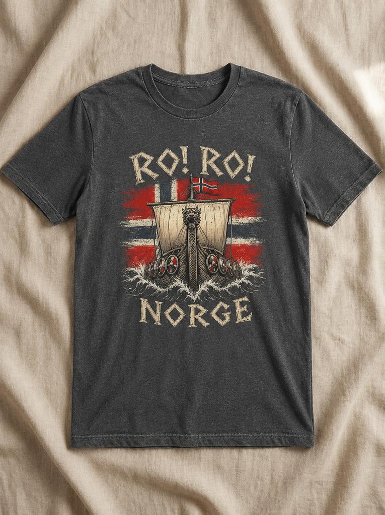 Футболка Ro Ro Norge Comfort Colors, Футболка с графическим принтом Норвегия Викинг