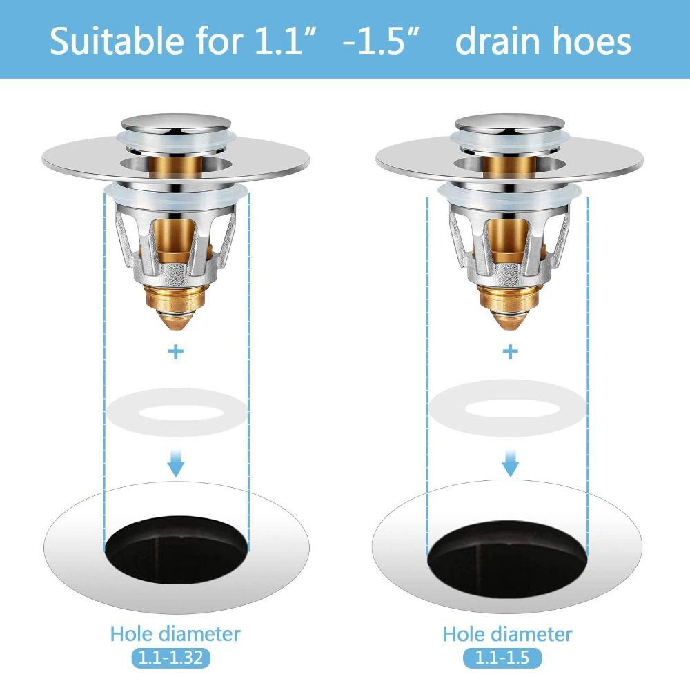 Copper Sink Stopper Pop Up Sink Drain Strainer Universal Sink Plug Bathroom