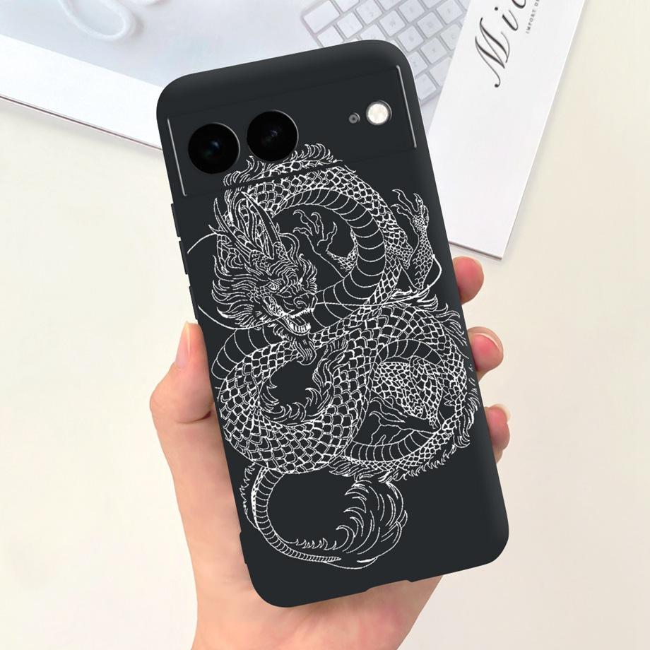 For Google Pixel 7 Pro Case Soft SIlicone Phone Case For Pixel7 Google 7Pro Bumper Cute Fashion Cartoon Cover Cat Moon Night Bag