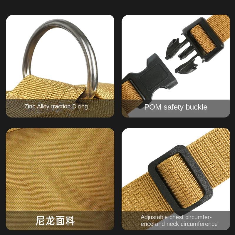 Крупномасштабный тренировочный ремень для собак, поводок для домашних животных, тактический нагрудный ремень для собак на открытом воздухе