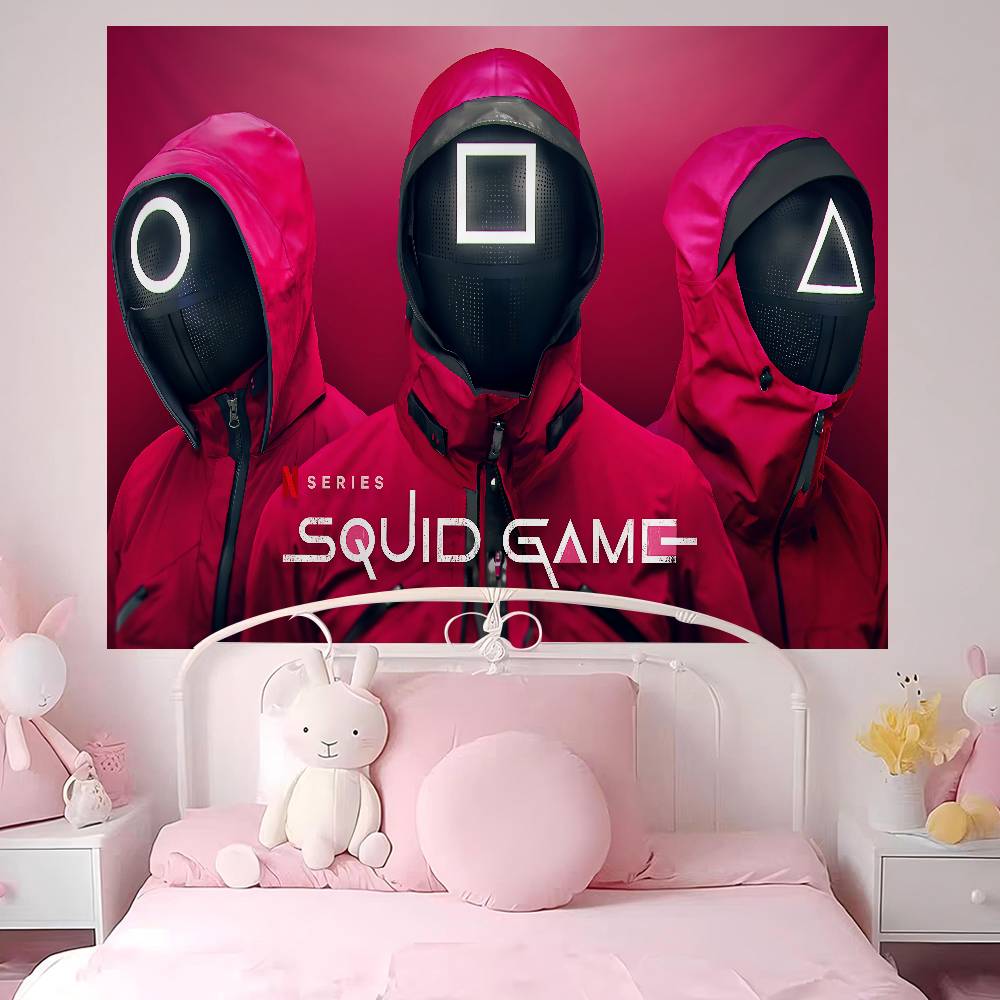 TV Game SSquids Anime Tapestry Art Science Fiction Room Home Decor Wall Art Decor