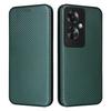 Чехол-книжка для телефона Oppo Reno11 F 5G с магнитом, текстурой карбонового волокна, из кожи, с полной защитой