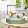 Parrot Bathtub Bird Automatic Bath Shower with Circulating Faucet Pond Fountain Water for Lovebird Cockatiel Finches Cockatoo