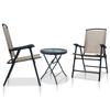 Day and Night - Day and Night Bistro Table and Chairs 3 Pieces Taupe Gray Steel