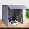 Vromixa Портативная звукоизоляционная кабина 80x80 см Комплект для домашнего офиса, игр, записи со звукопоглощающими панелями, шумоподавление микрофона, серый