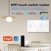Европейский стандартный умный WIFI-переключатель - Панель из закаленного стекла с управлением через приложение и голосом