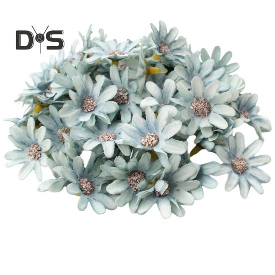 100Pcs/Bag Easy To Maintain Artificial Flower Head Fadeless Fabric Beautiful Garland Fake Flower Wedding Decor