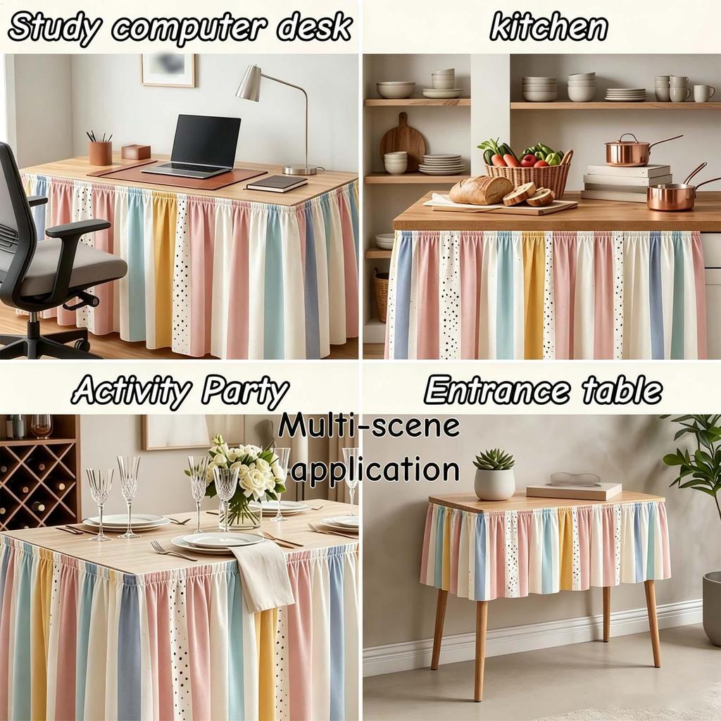 Desk Skirt 75x180cm Colorful Wedding Table Cloth School Classroom Table Skirt For School Activities home party table decoration