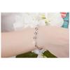 Trendy Clear Crystal Cube Female Bracelets Jewelry Top Quality 925 Sterling Silver Anklets Bracelets Women Party Bijou