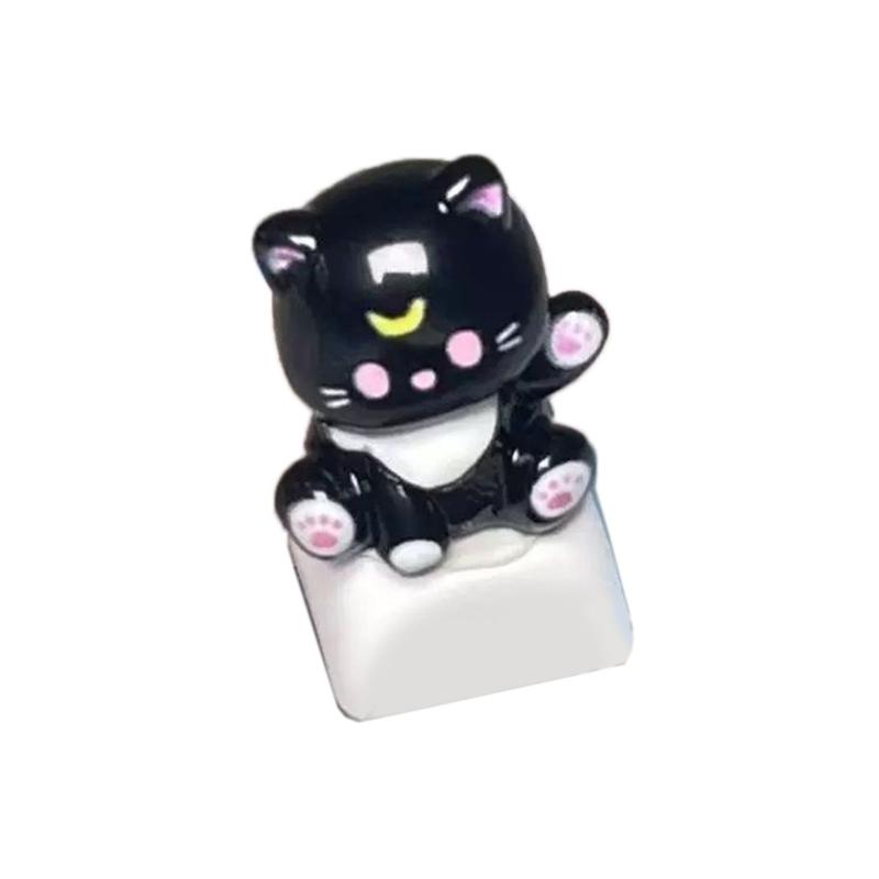 3D механические клавиатуры Креативные мультяшные головы кошек Игровые клавиатуры Колпачки для клавиш для офисного снятия стресса