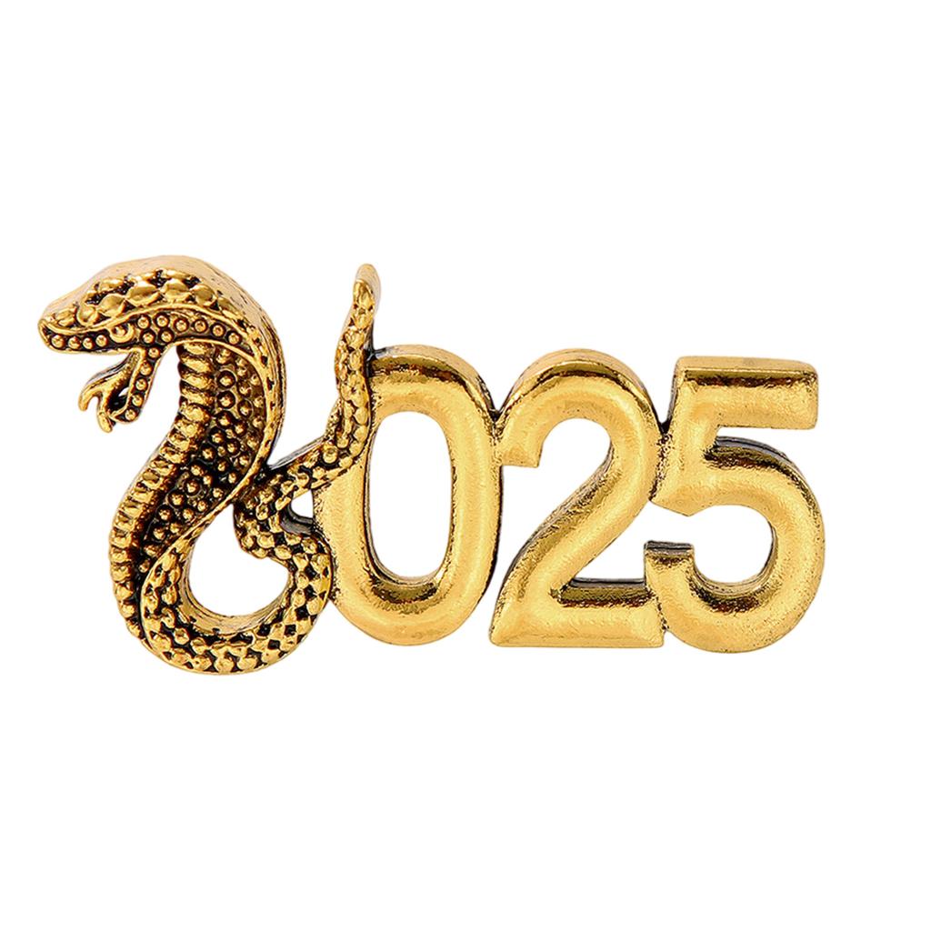 Elegant 2025 Snake Year Brooch Pin Wisdom And Good Fortune Badge Pin Nonfading Metal For Festival Fashion Enthusiasts