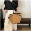 Simple Straw Woven Bag Spring and Summer New Woven Bag Seaside Vacation Tote Bag Large Capacity Armpit Bag