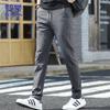 ROMON Men's Winter Business Casual Straight-Leg Trousers