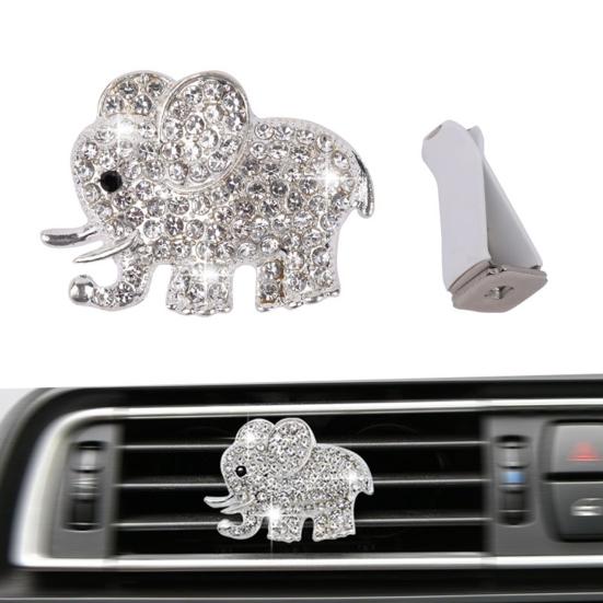Автомобильный освежитель воздуха, вентиляционный зажим, роскошный горный хрусталь, сплав, слон, автоматическое украшение на выходе воздуха, диффузор для ароматерапии, аксессуары для салона автомобиля