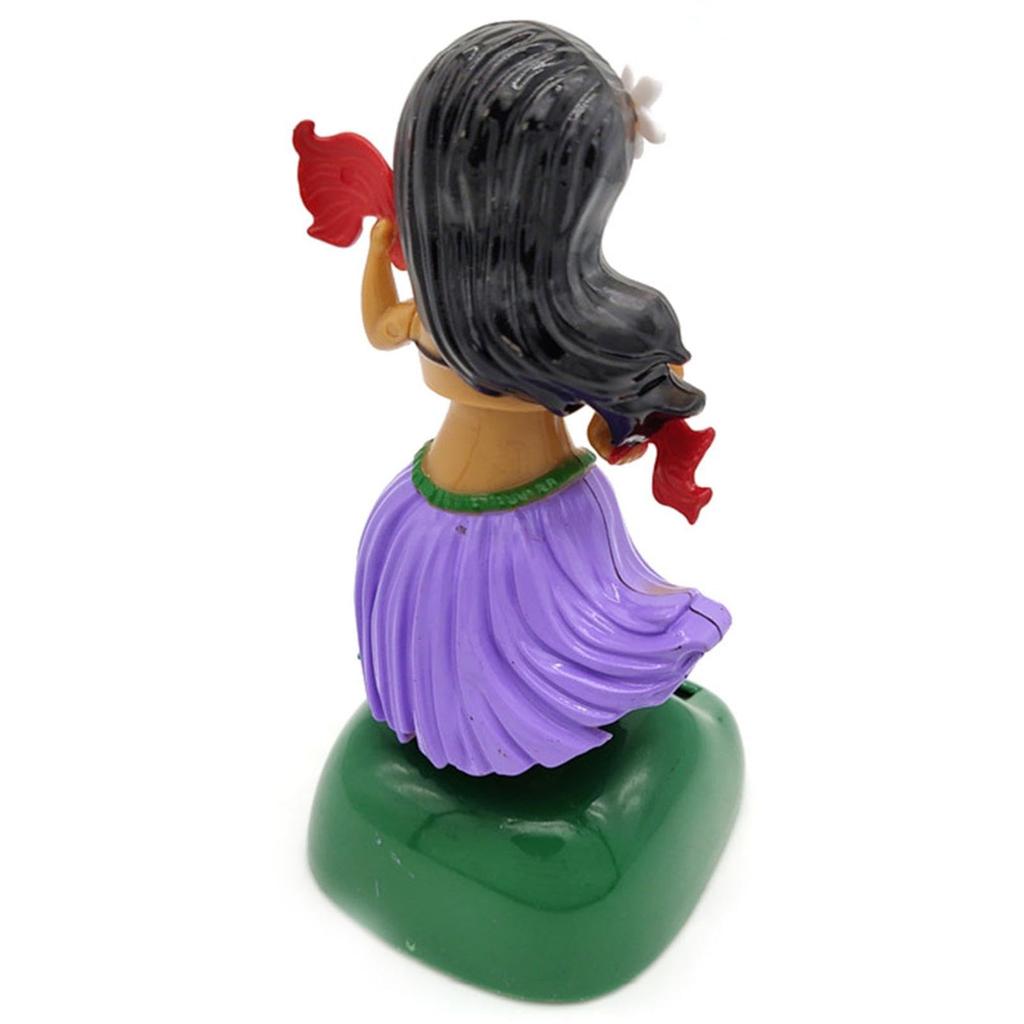 Dancing Hawaii Girl Hula Girl Dashboard Bobble Shaking Head Doll | Solar Power Hawaiian