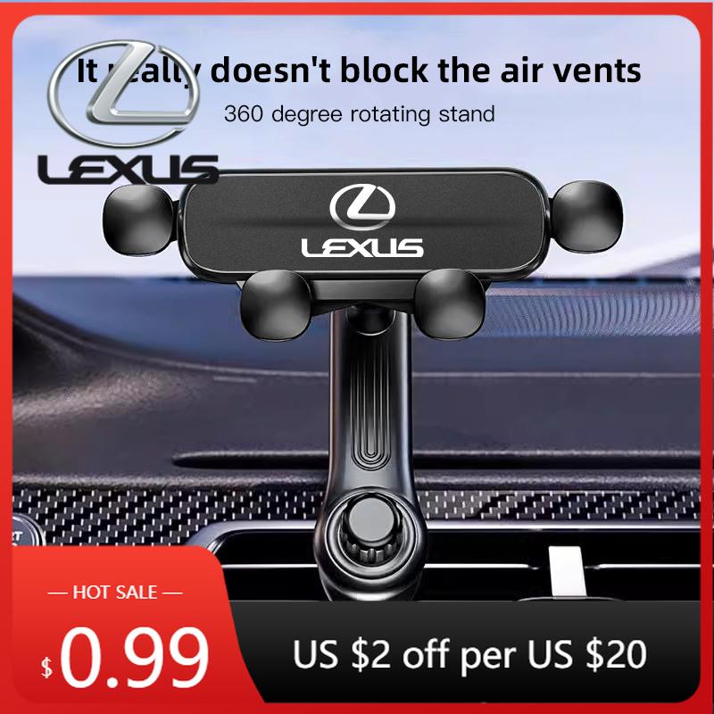 Interior Stickers Gravity Car Phone Holder Stand For Lexus RX330 IS250 Ct200h ES300h RX350 UX Car Air Outlet 360 Degree Rotate CSR4