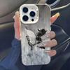 Черно-белая бабочка и роза для чехла на телефон iPhone16plus 12promax Apple 15 противоударный 14 матовый 13