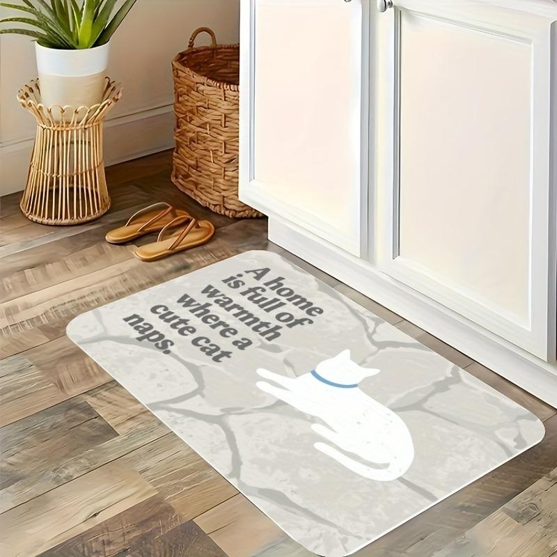 1 шт. Синий коврик для кухни с рисунком бантика, нескользящий коврик для двери, поп-дизайн, коврик для ванной, коврик для ванной, ковер для дома, для раковины, прачечной, декор