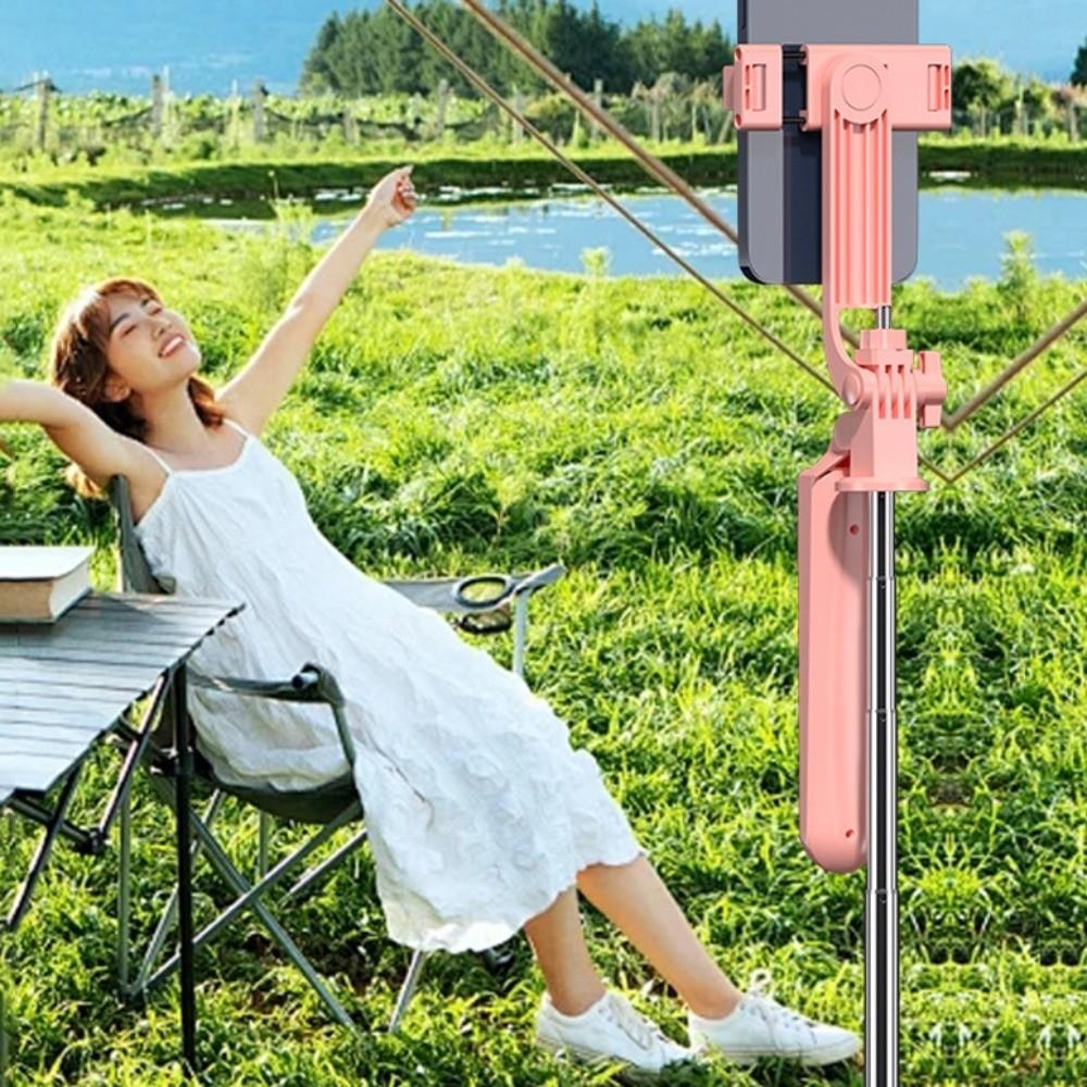 Tripod Bluetooth Selfie Stick With LED Lamp Selfie Stick Stand  Live Broadcast