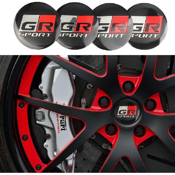 56mm 60mm GR Sport Emblem Car Wheel Center Hub Cap Stickers Decoration For Toyota Hilux Crown CHR Yaris Camry Prius Rav4 Avalon