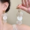 Bohemian Style Tassel Earrings Petal Drop Dangle Earrings Korean Shell Dangle Earrings  Holiday