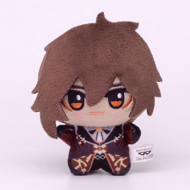 10cm Genshin Impact Tartaglia Zhong Li Yae Miko Venti Xiao Eula Razor Plush Pendant Toy Doll Backpack Accessorie Gift