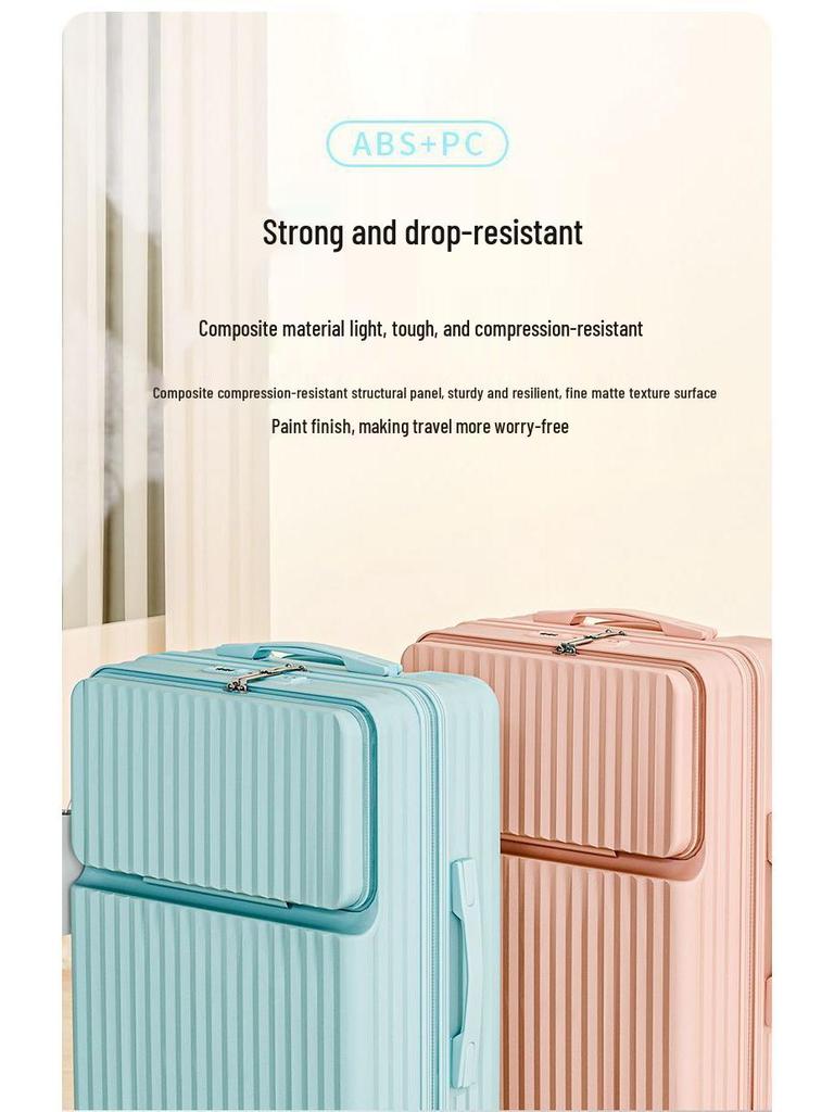 Large Capacity Student Travel Suitcase with Universal Wheels and Combination Lock