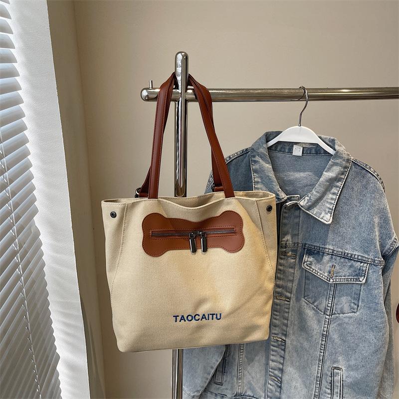 Холщовая сумка женская большой вместимости новая летняя универсальная на плечо сумка-тоут многофункциональный повседневный рюкзак